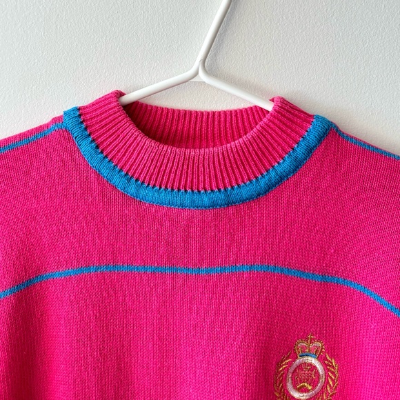 Vintage Preppy Nautical-inspired Pink Sweater Tee - Picture 4 of 4